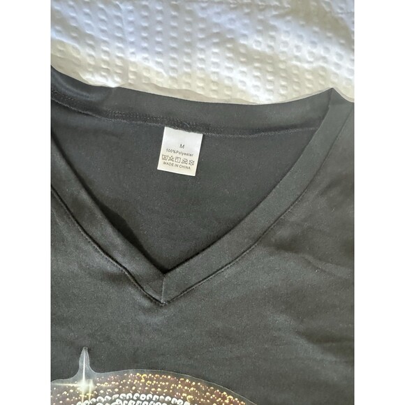 Women's T-Shirt 2D Print Evil Eye No Reinstones Short Sleeve Medium Size - Picture 13 of 13